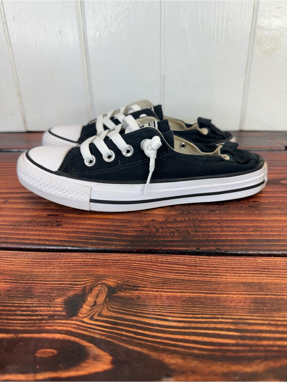 Converse All Star Shoreline Slip-On Sneakers Black White Women’s 6